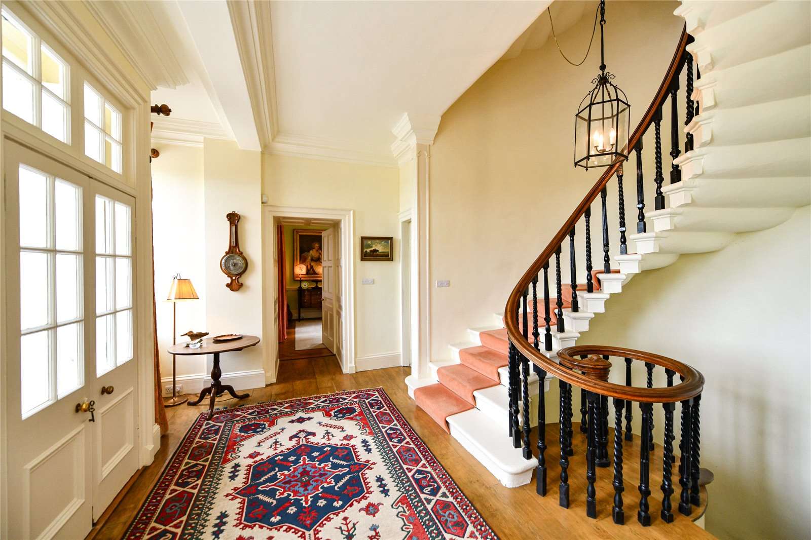 Logan House hosts nine bedrooms, three receptions as well as many other attractive amenities such as grand fireplaces and a curved staircase leading guests to the second floor of the house.