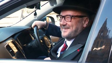 George Galloway tells reporters he ‘always liked Houses of Parliament, the people not so much’