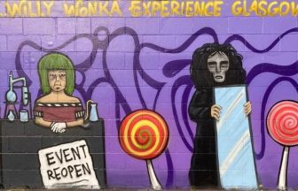 Glasgow Willy Wonka experience-inspired mural appears in city centre