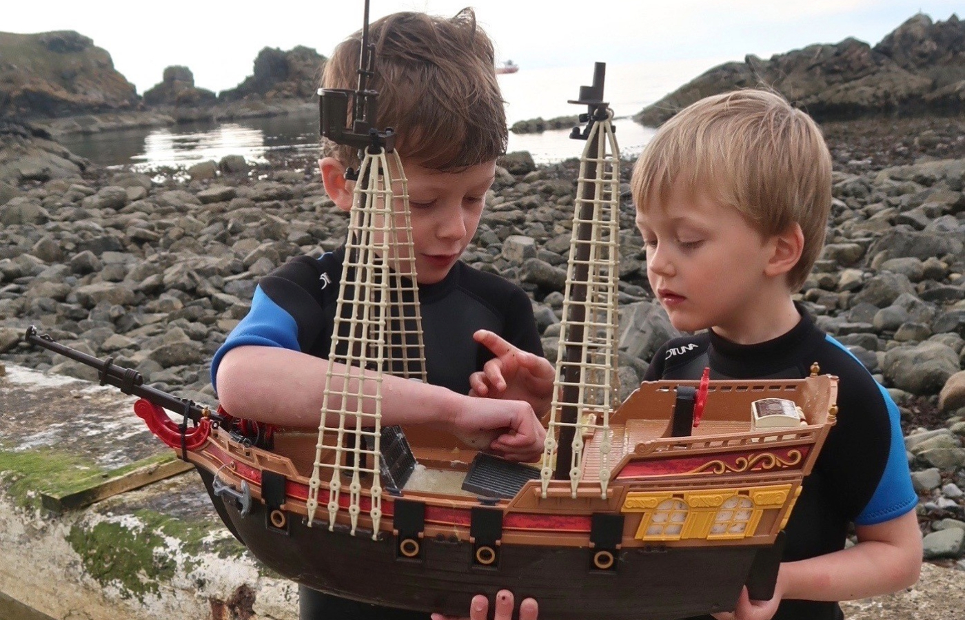 Scottish boys, Harry and Ollie Ferguson from Aberdeenshire for the ‘Most travelled toy Ship’.