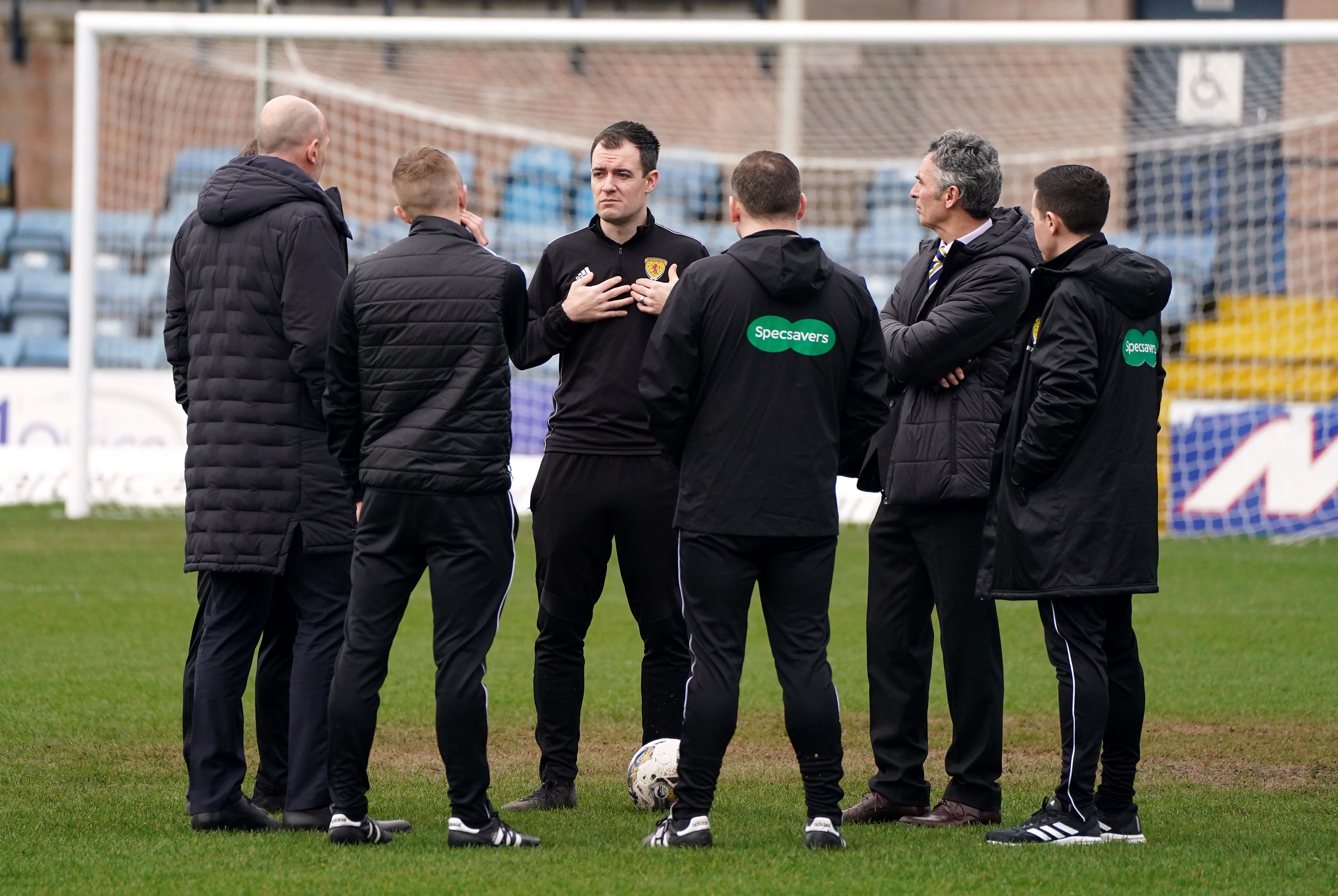 Referee Don Robertson called the game off following a pitch inspection (Andrew Milligan/PA).
