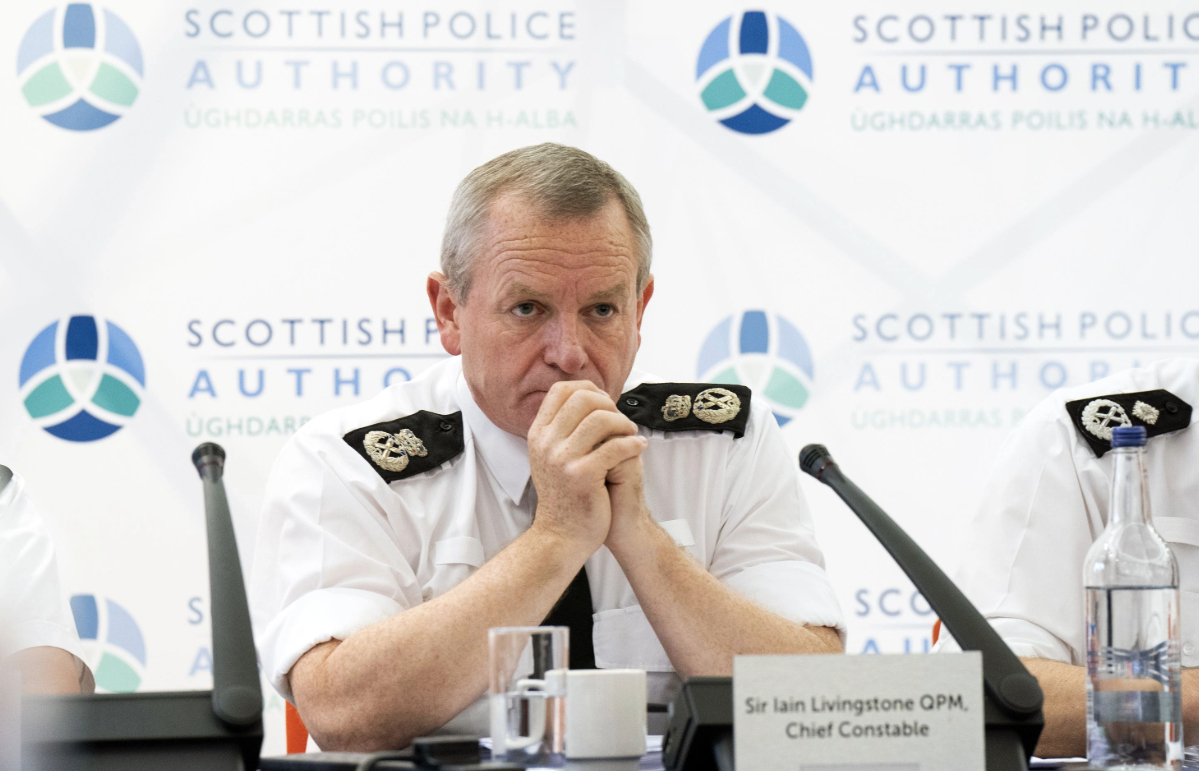 Former chief constable Sir Iain Livingstone spoke out ahead of leaving the role (Jane Barlow/PA) 