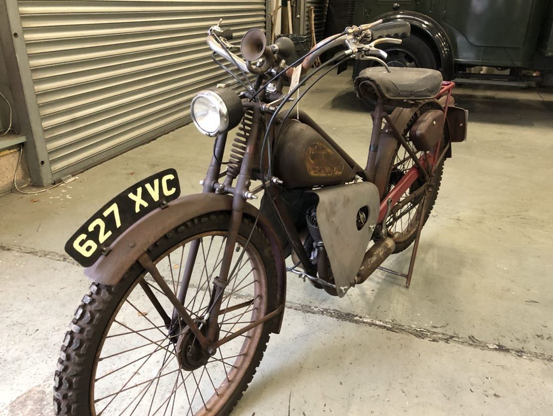 This is the first motorised bike Brian Guild purchased for his collection.