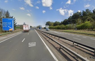 M8 lane closed near Bathgate following four-vehicle rush hour crash