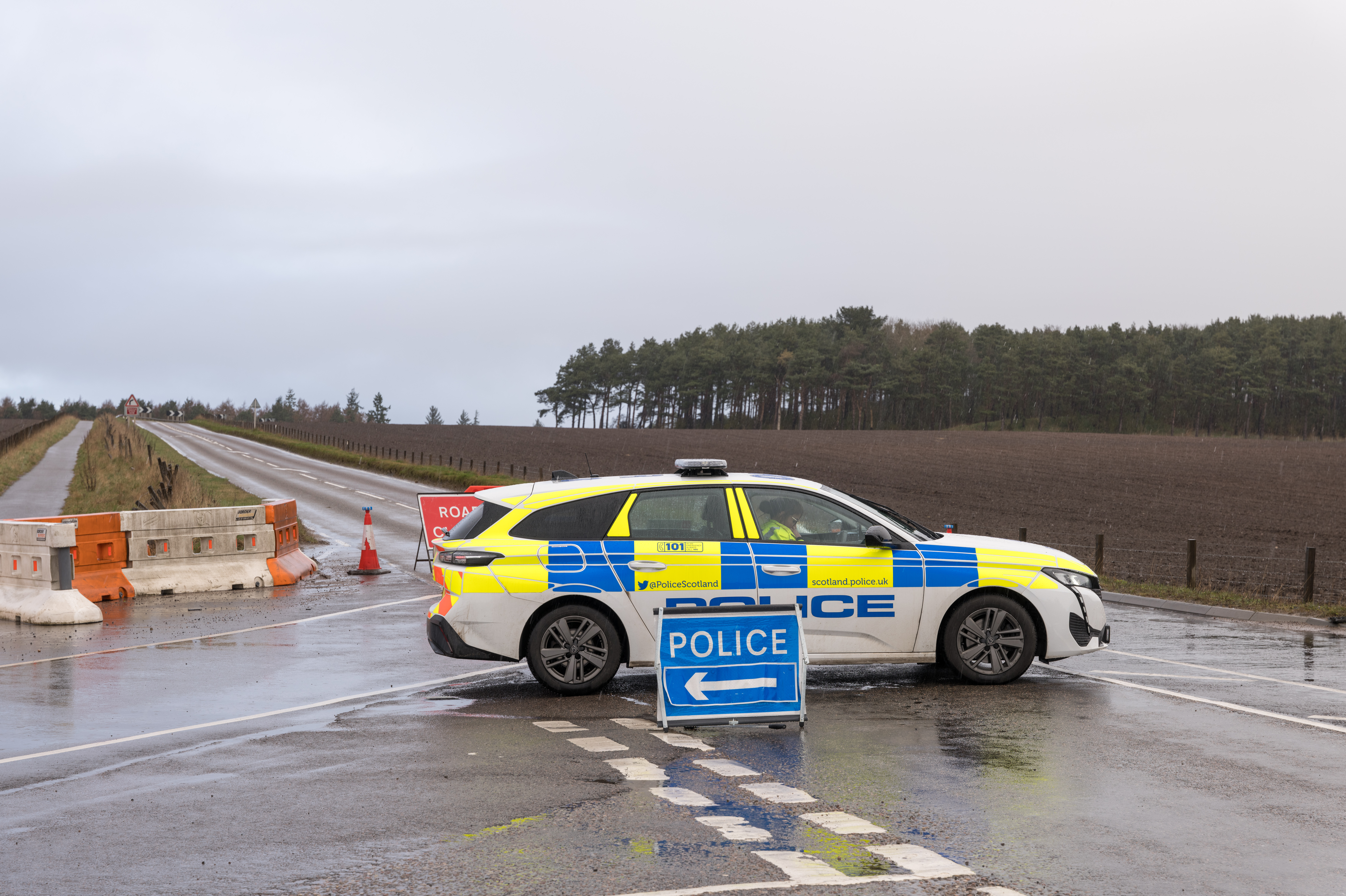 The collision took place on the A941 Lossiemouth to Elgin road at the junction with the B9135 at around 8pm on Monday. Photo: Jasperimage