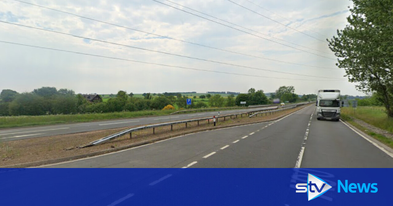 A90 northbound closed after vehicle bursts into flames following