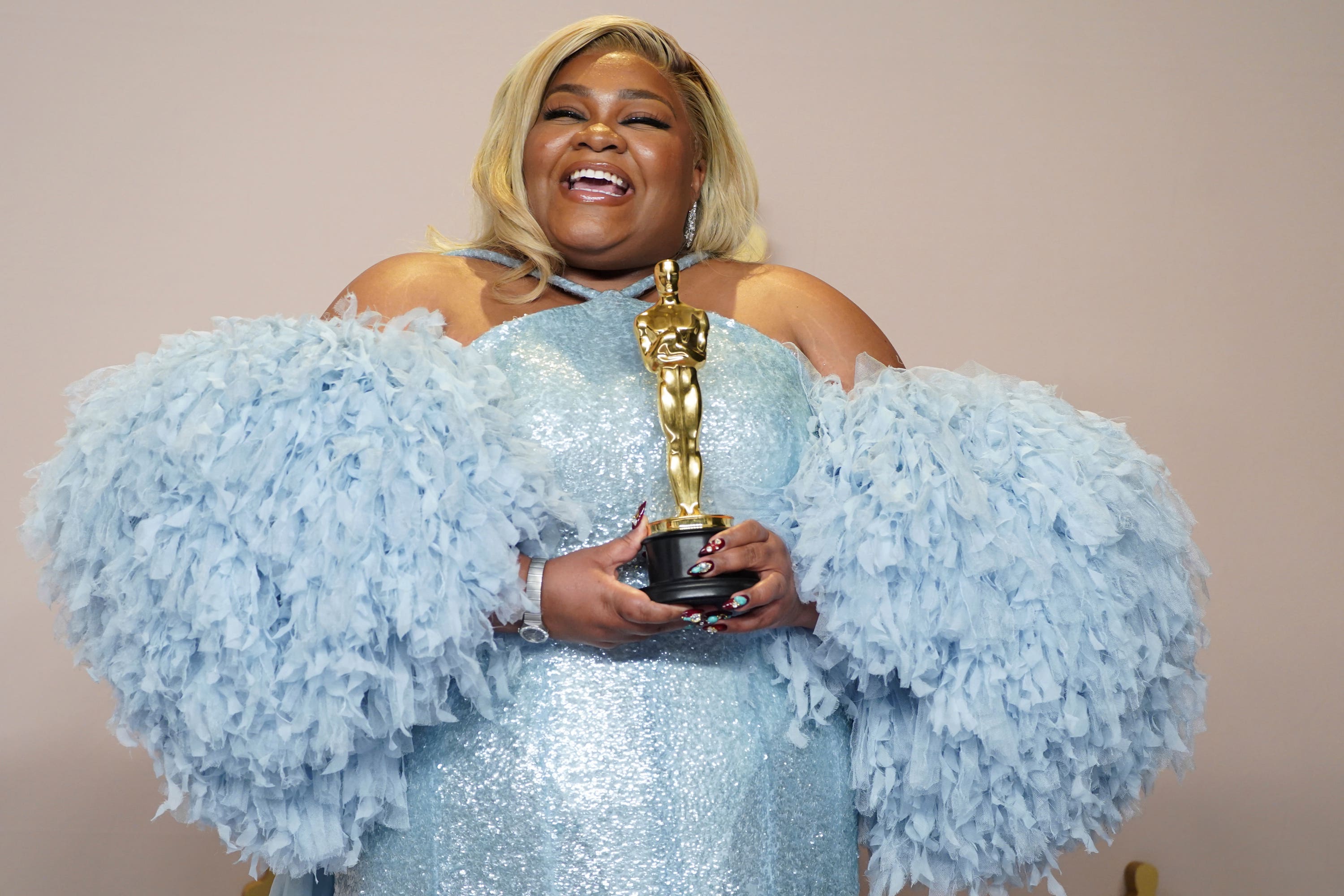 Da’Vine Joy Randolph won the award for best performance by an actress in a supporting role for The Holdovers (Photo by Jordan Strauss/Invision/AP) 