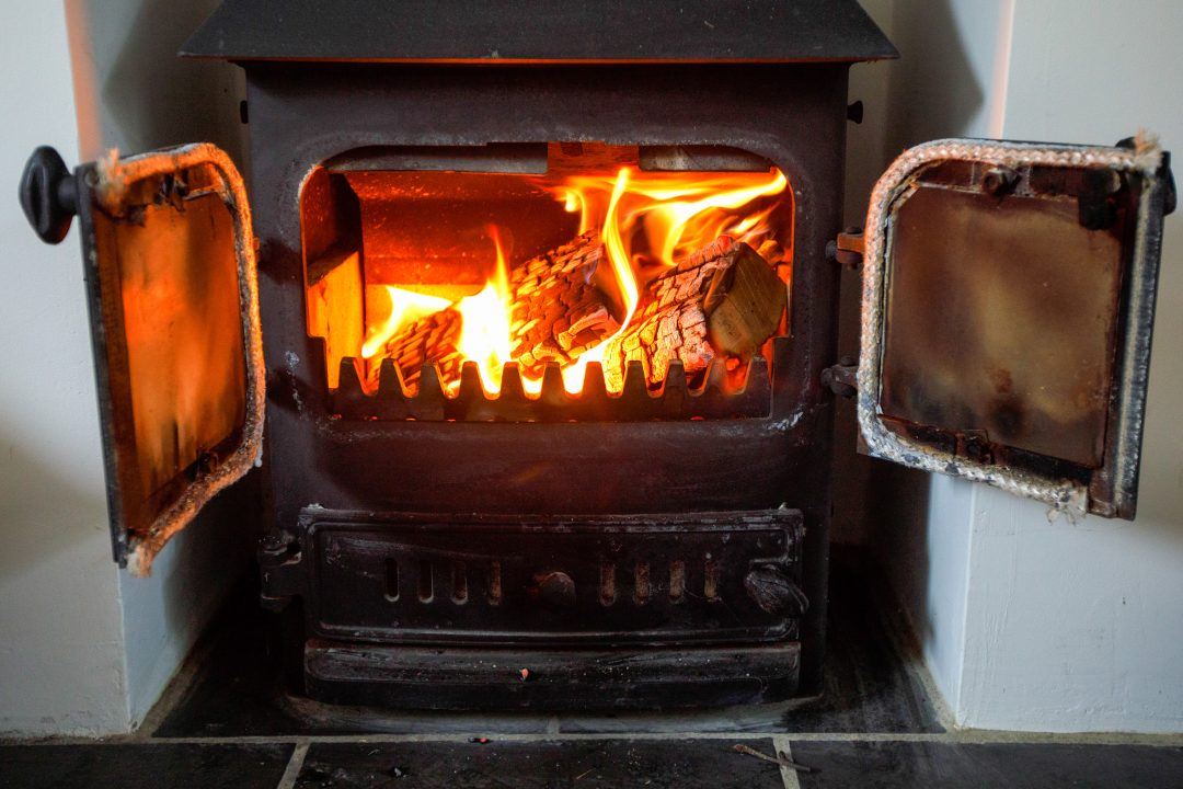 Wood-burning stove wood burning stove fire