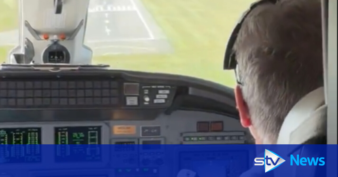 Watch pilot make ‘extraordinary’ plane landing amid Storm Kathleen winds ...