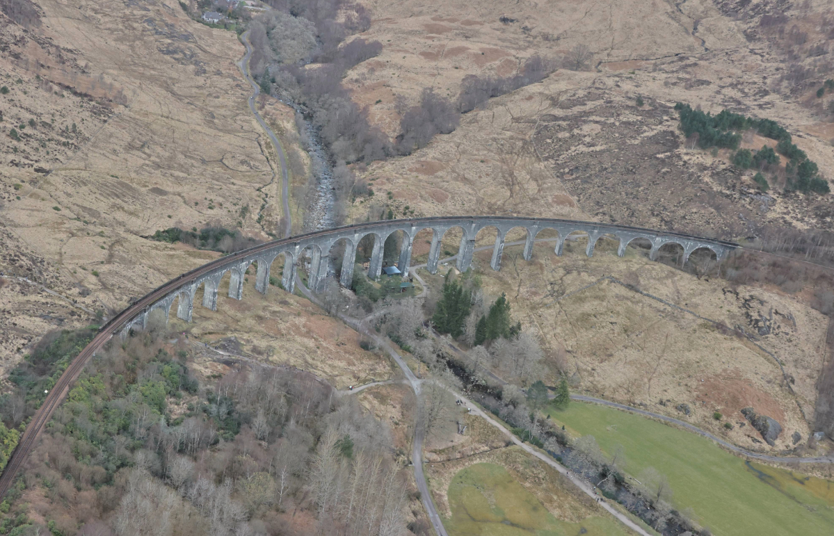 Glenfinnan is the longest concrete viaduct in Scotland.