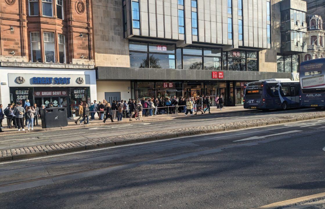 Hundreds line streets hours ahead of Scotland’s first Uniqlo opening in Edinburgh