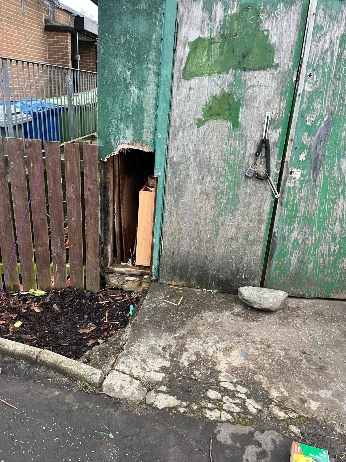 Vandals have targetted the nursery's sheds.