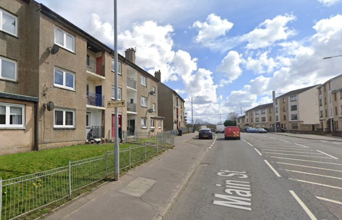 Road closed as man ‘throws furniture and boiling water’ from flat in Lennoxtown