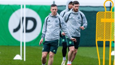Celtic captain Callum McGregor trains with squad ahead of Rangers clash at Ibrox