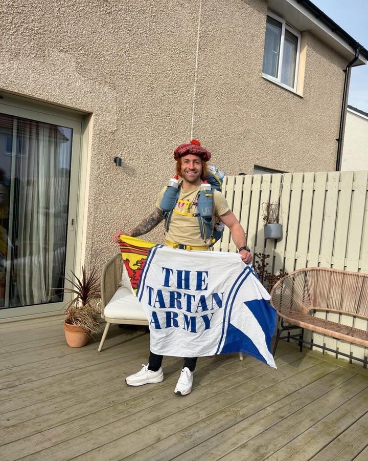 The 35-year-old, from Tranent, is hoping to raise £50,000 for Edinburgh Children's hospital.