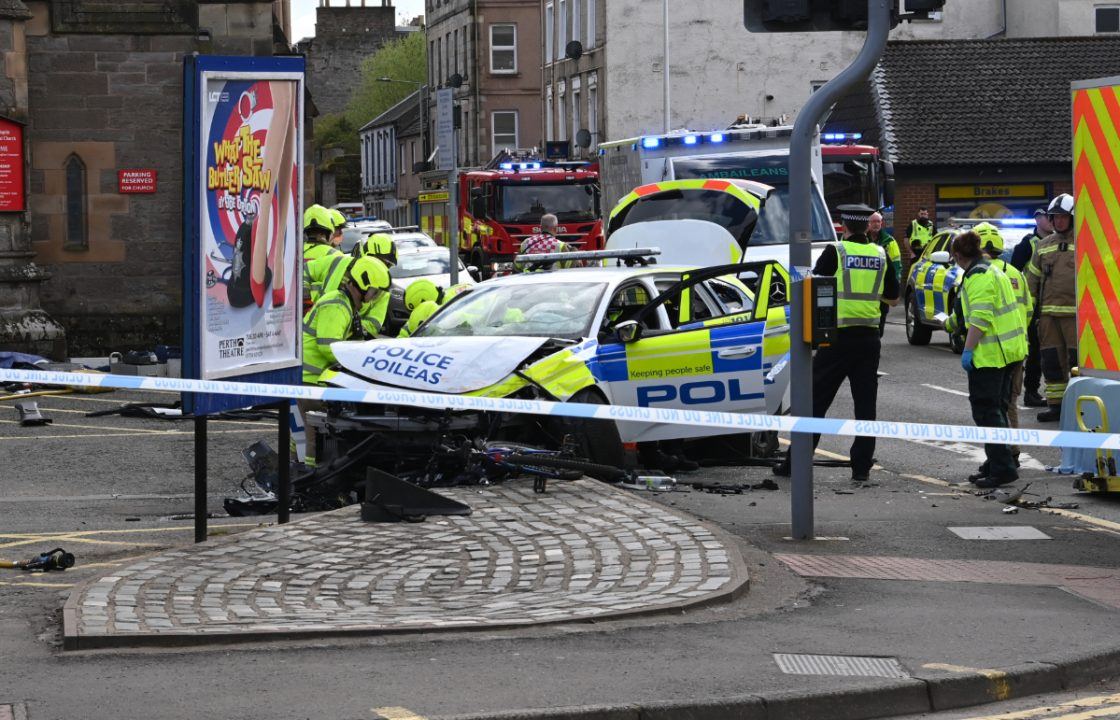 Perth City Centre road closed in both directions after police car crash