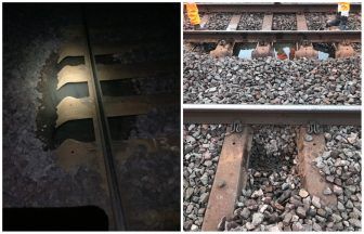 Train services between Airdrie and Bathgate cancelled after sinkhole appears on railway tracks 