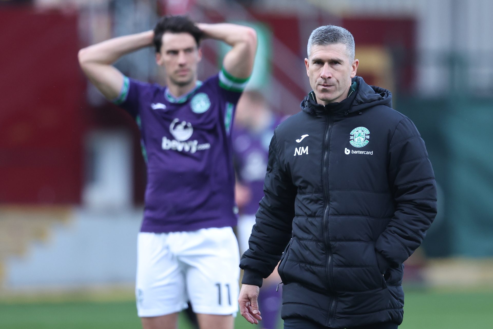Hibernian boss Nick Montgomery is under pressure to deliver a strong finish to the season. (Photo by Ross MacDonald / SNS Group)