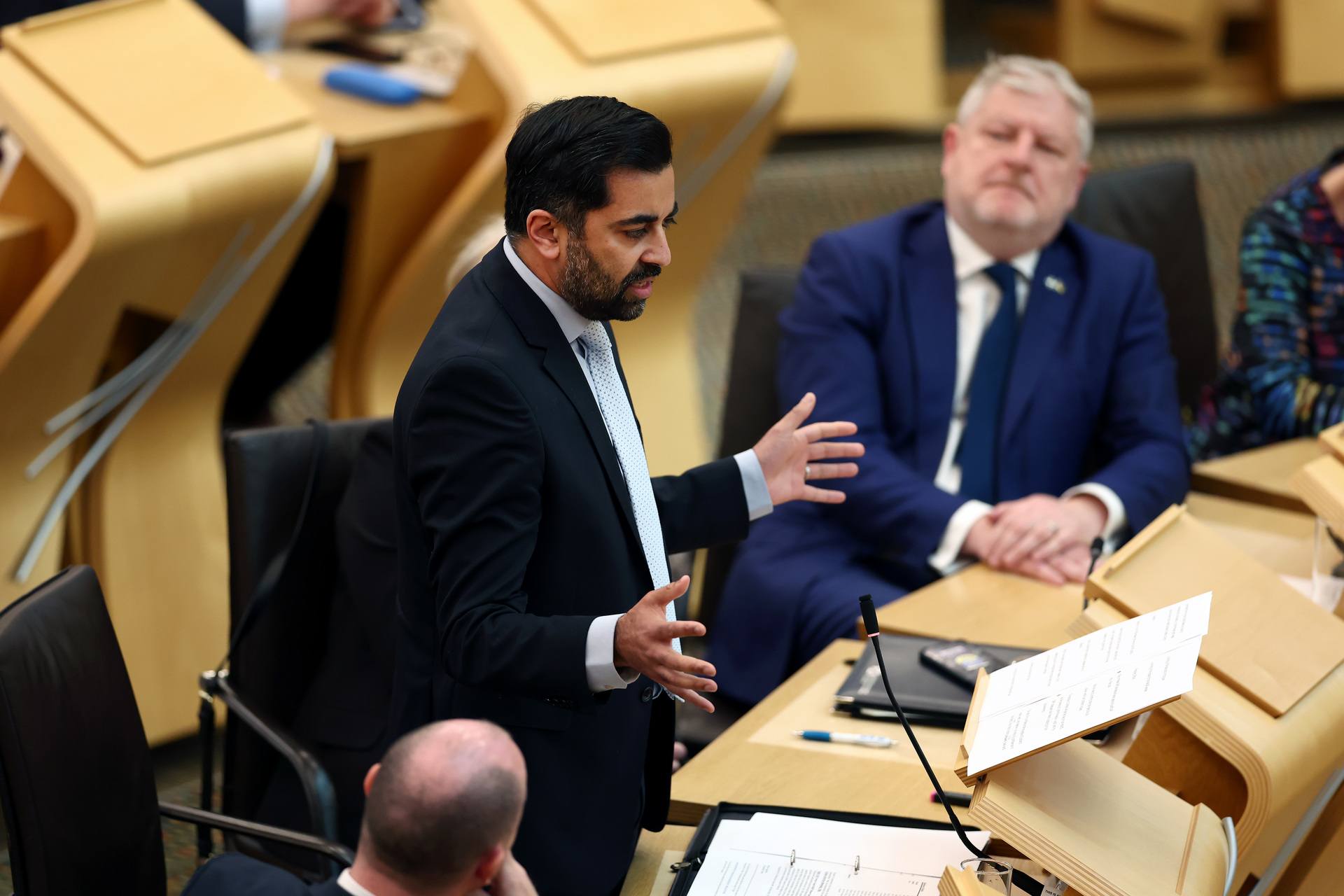 Humza Yousaf said he was proud of his government's record.