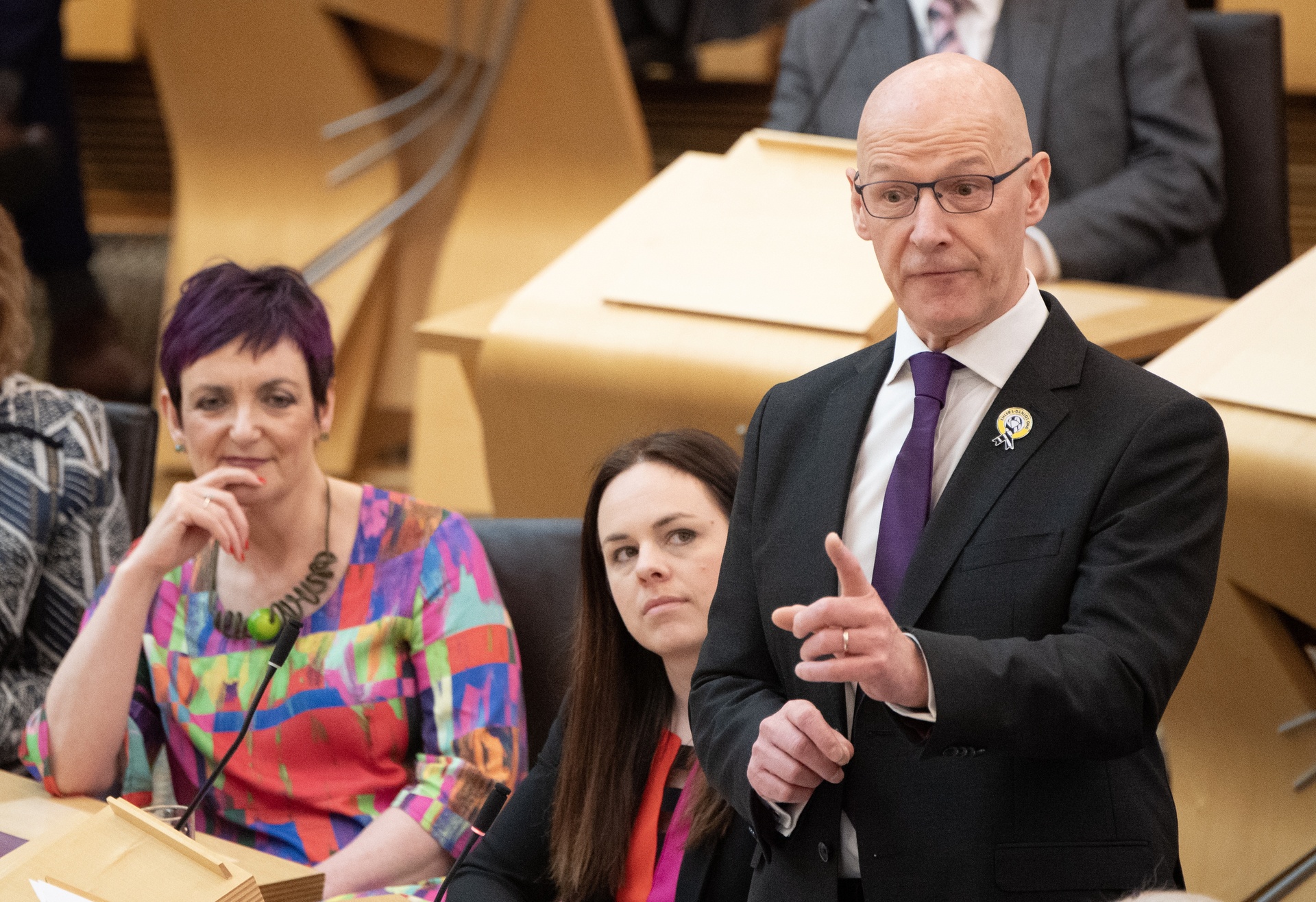 John Swinney during his debut First Minister’s Questions as First Minister on May 9.