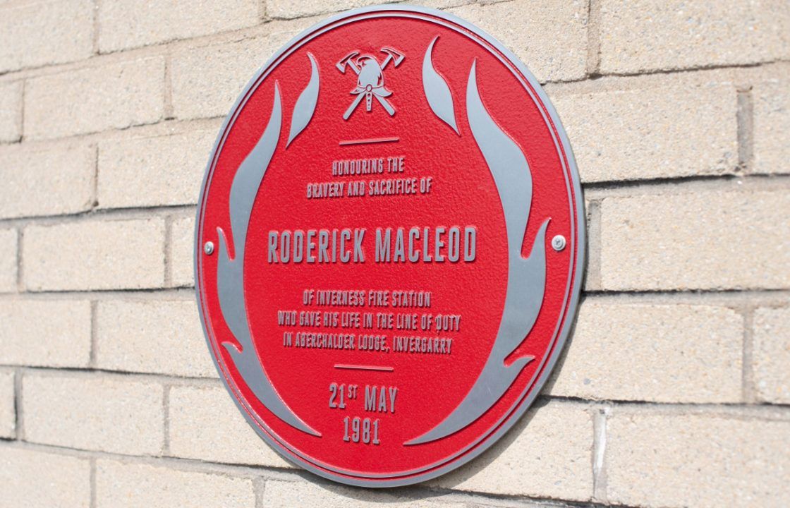 Plaque unveiled for ‘brave’ firefighter who died tackling Highland blaze
