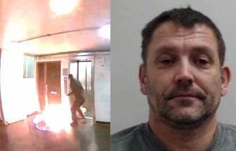 NHS courier filmed setting fire to flat with child inside jailed for murder bid