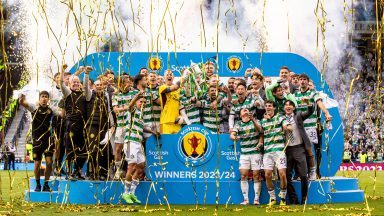 Celtic celebrate Double success after 1-0 win over Rangers in Scottish Cup final