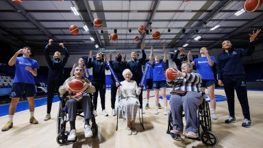 Care home residents take on Scotland’s basketball team Caledonia Gladiators as part of summer sport scheme