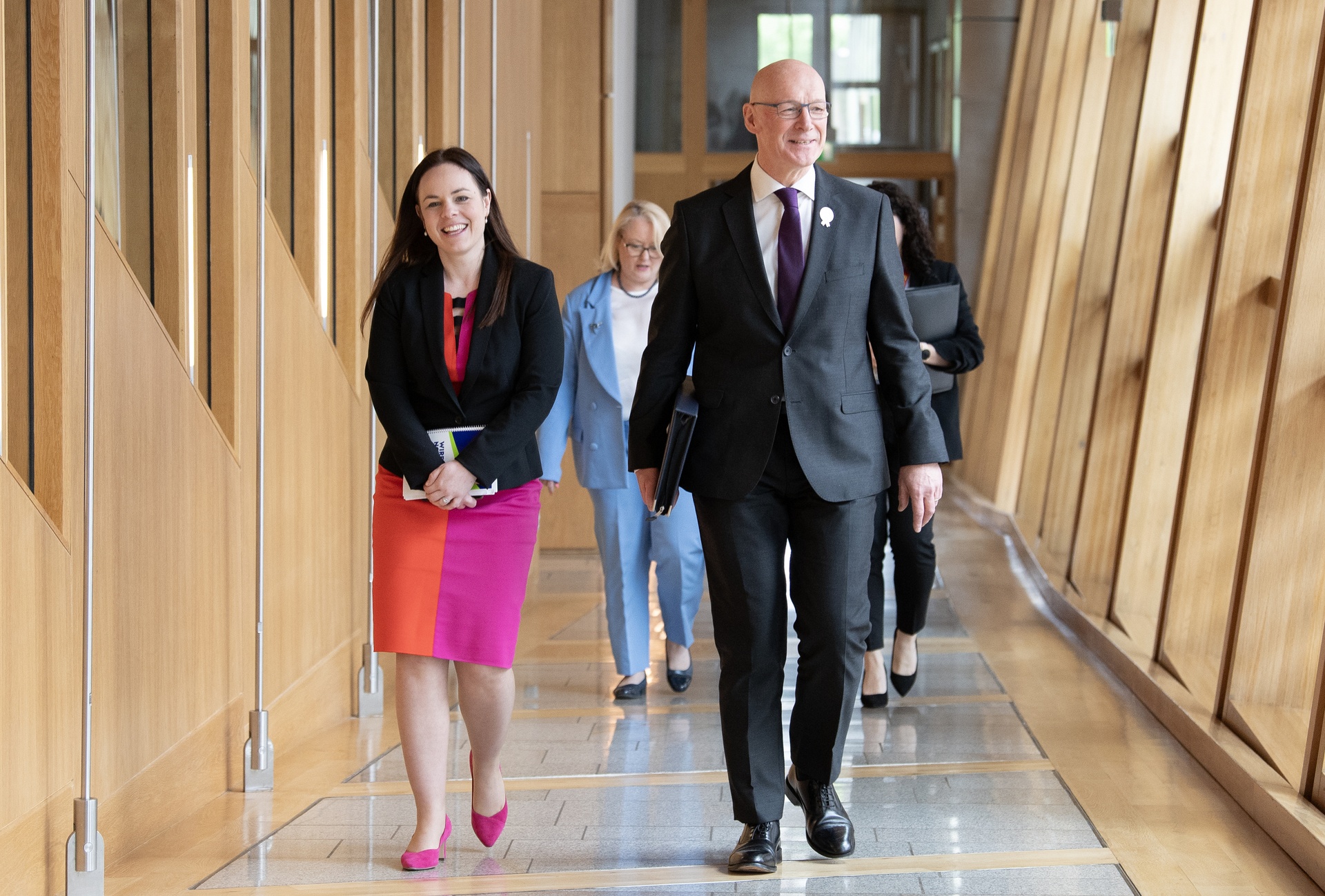 First Minister John Swinney and his deputy Kate Forbes at Holyrood.