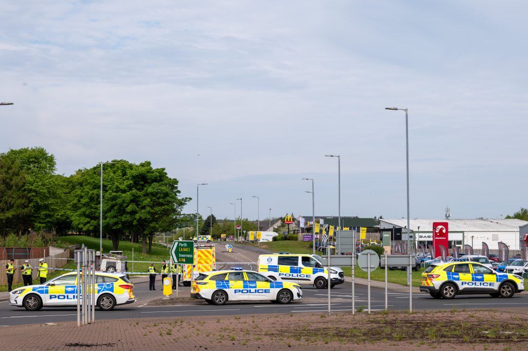 Part of A96 closed after pedestrian struck by lorry near Elgin roundabout
