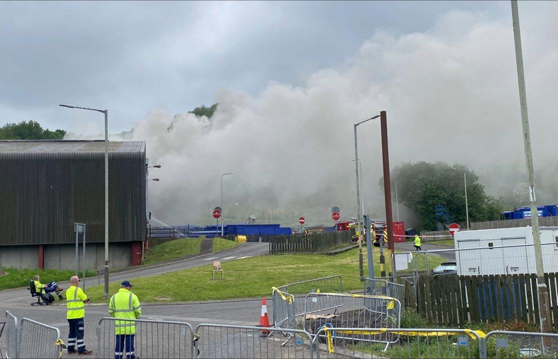 Firefighters battle blaze after industrial unit bursts into flames in Perth