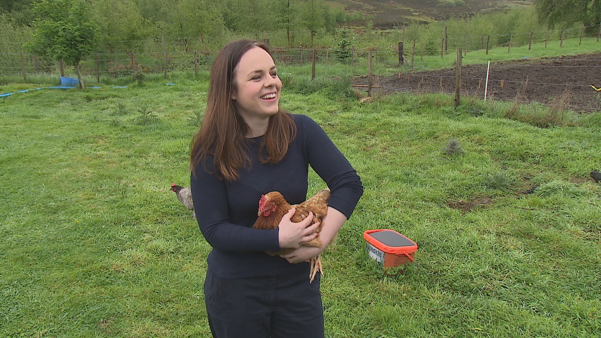 Kate Forbes visited a croft in Inverness.