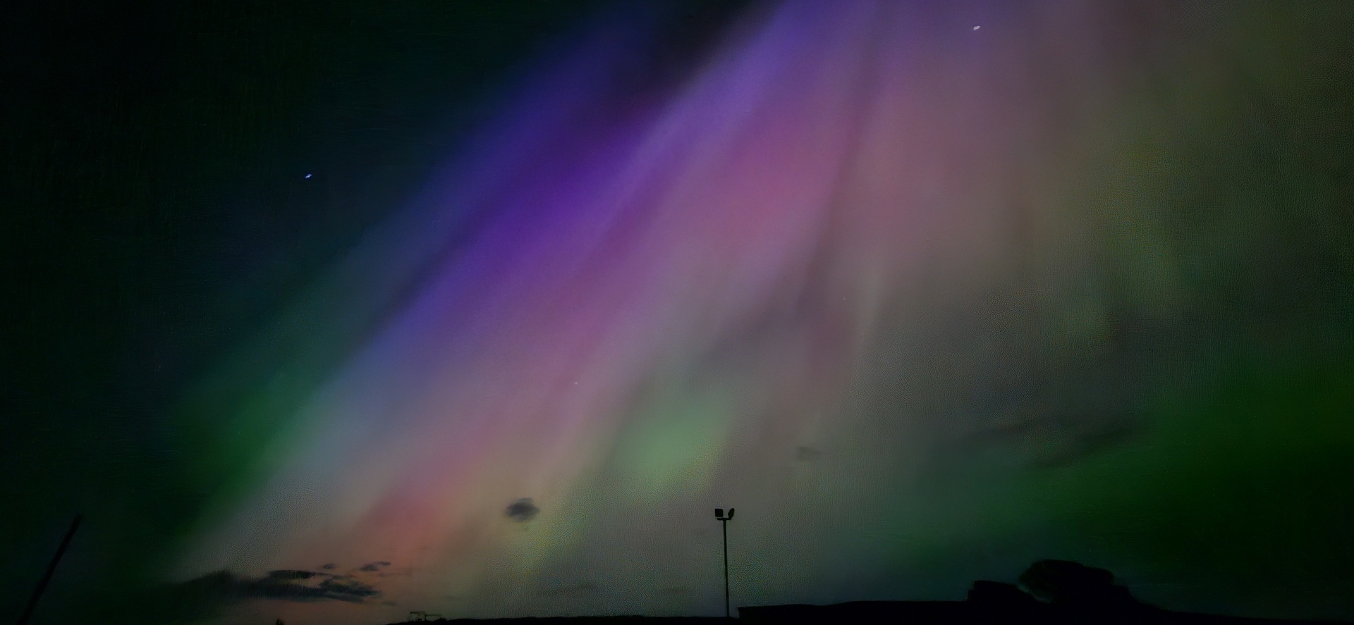 The Northern Lights were visible across large parts of Scotland on Friday night.