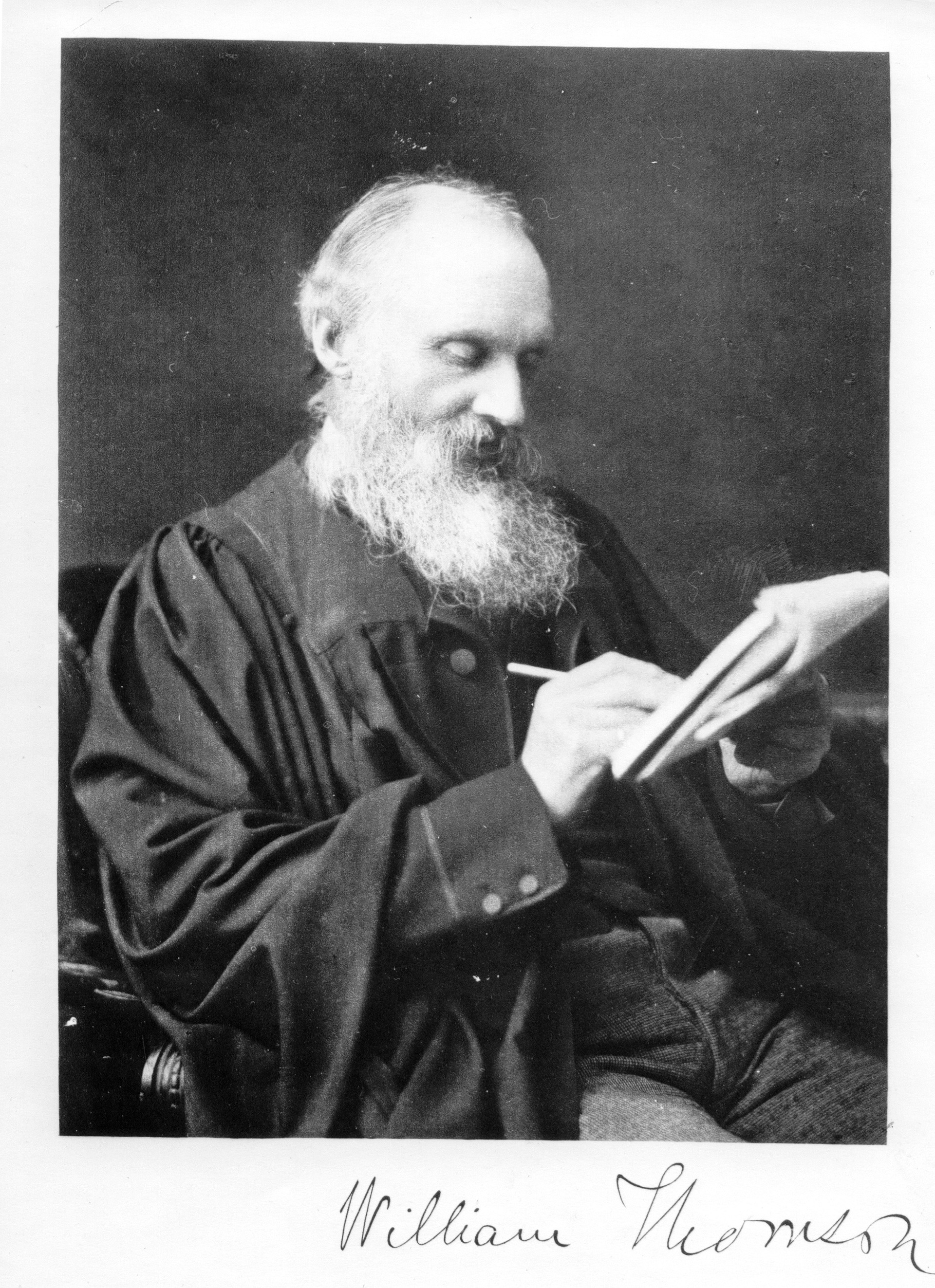Lord Kelvin writing notes