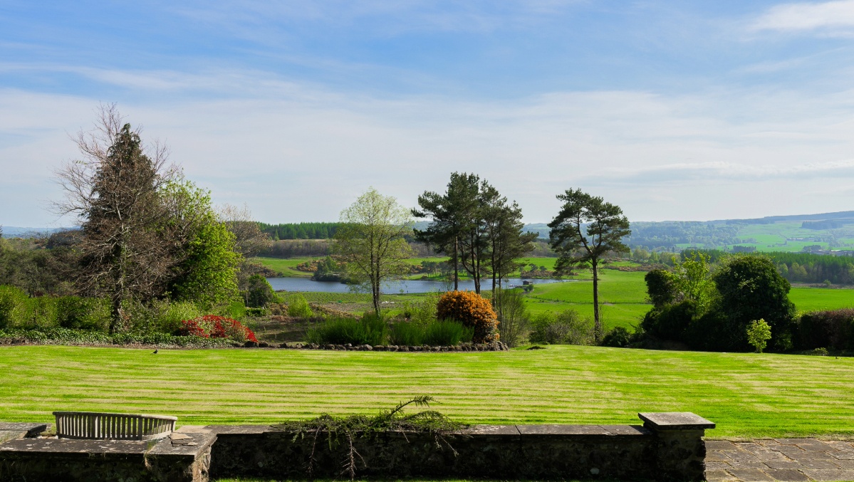 The property looks onto beauty spot Knapp loch