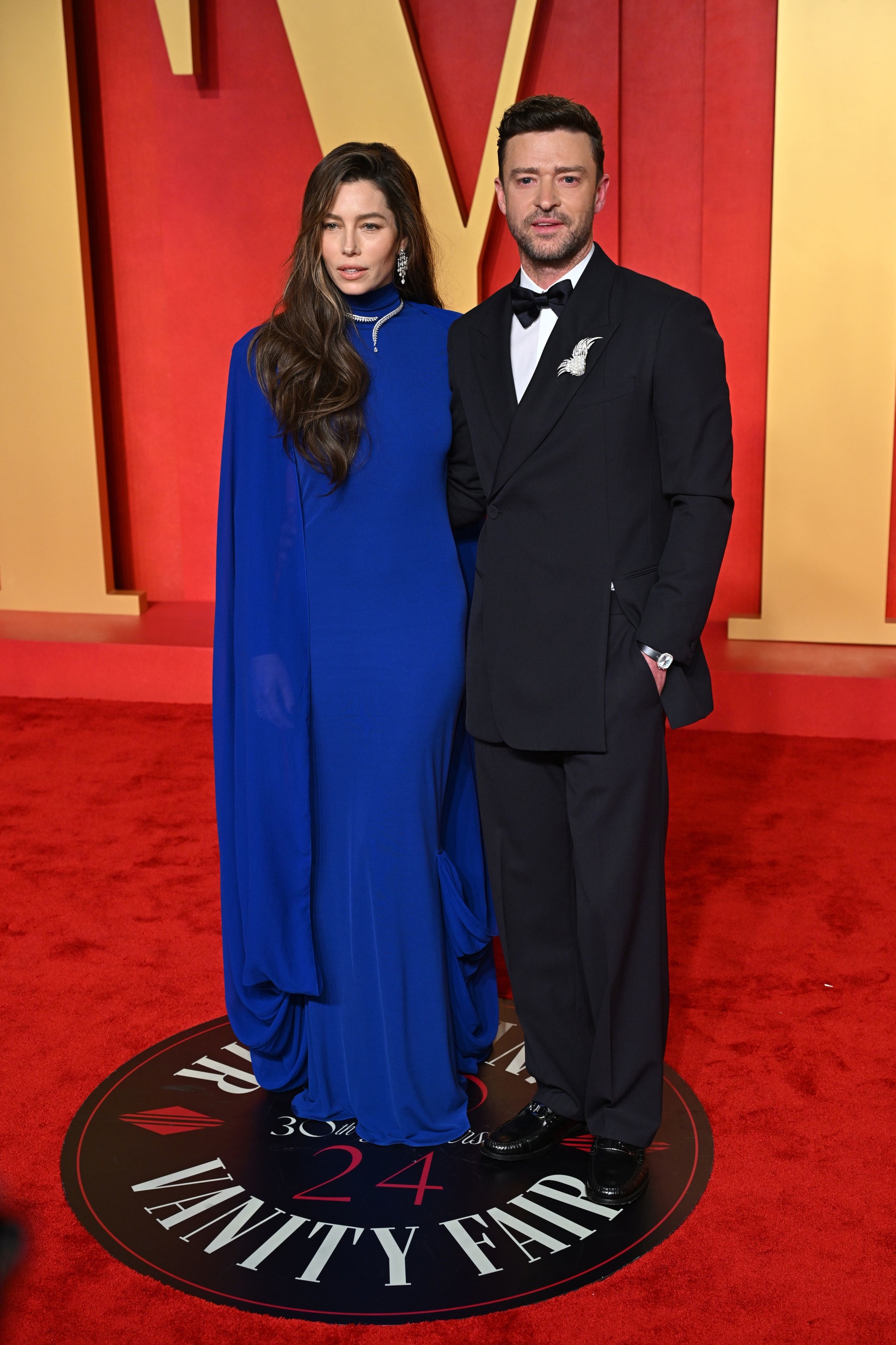 Justin Timberlake and wife Jessica Biel (Doug Peters/PA) 