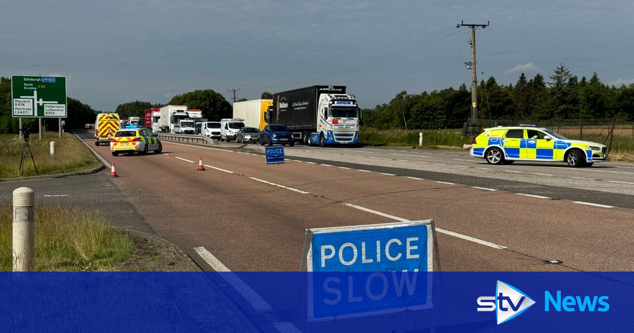 Man in hospital after being hit by lorry on A90 as drivers urged to ...