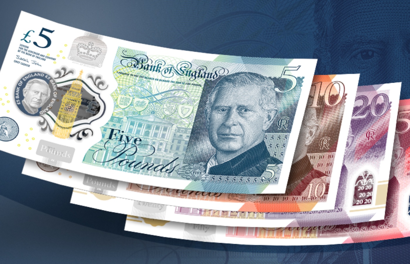 The notes were introduced on Wednesday, June 5 on £5, £10, £20 and £50.