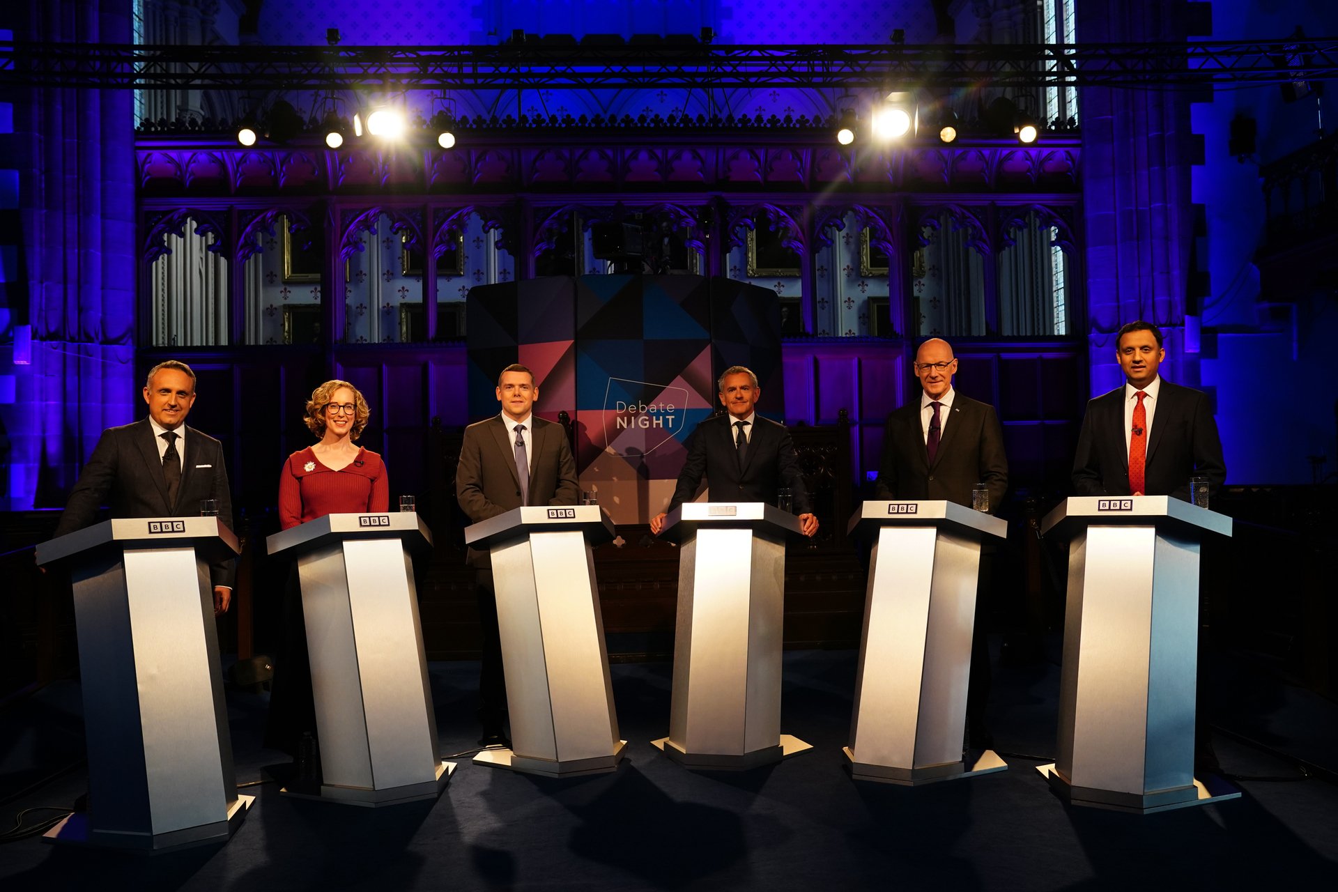 The leaders of the five main parties at Holyrood all took part in the debate.
