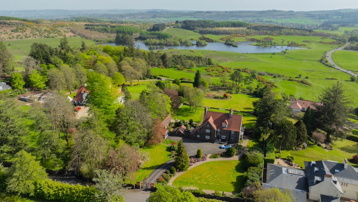 The property is found in the quiet village of Kilmacolm