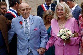 Veteran, 100, marries 96-year-old sweetheart near Normandy’s D-Day beaches