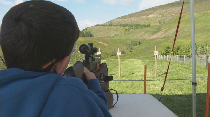 Youngsters were given the opportunity to handle air rifles under the close supervision of gamekeepers.