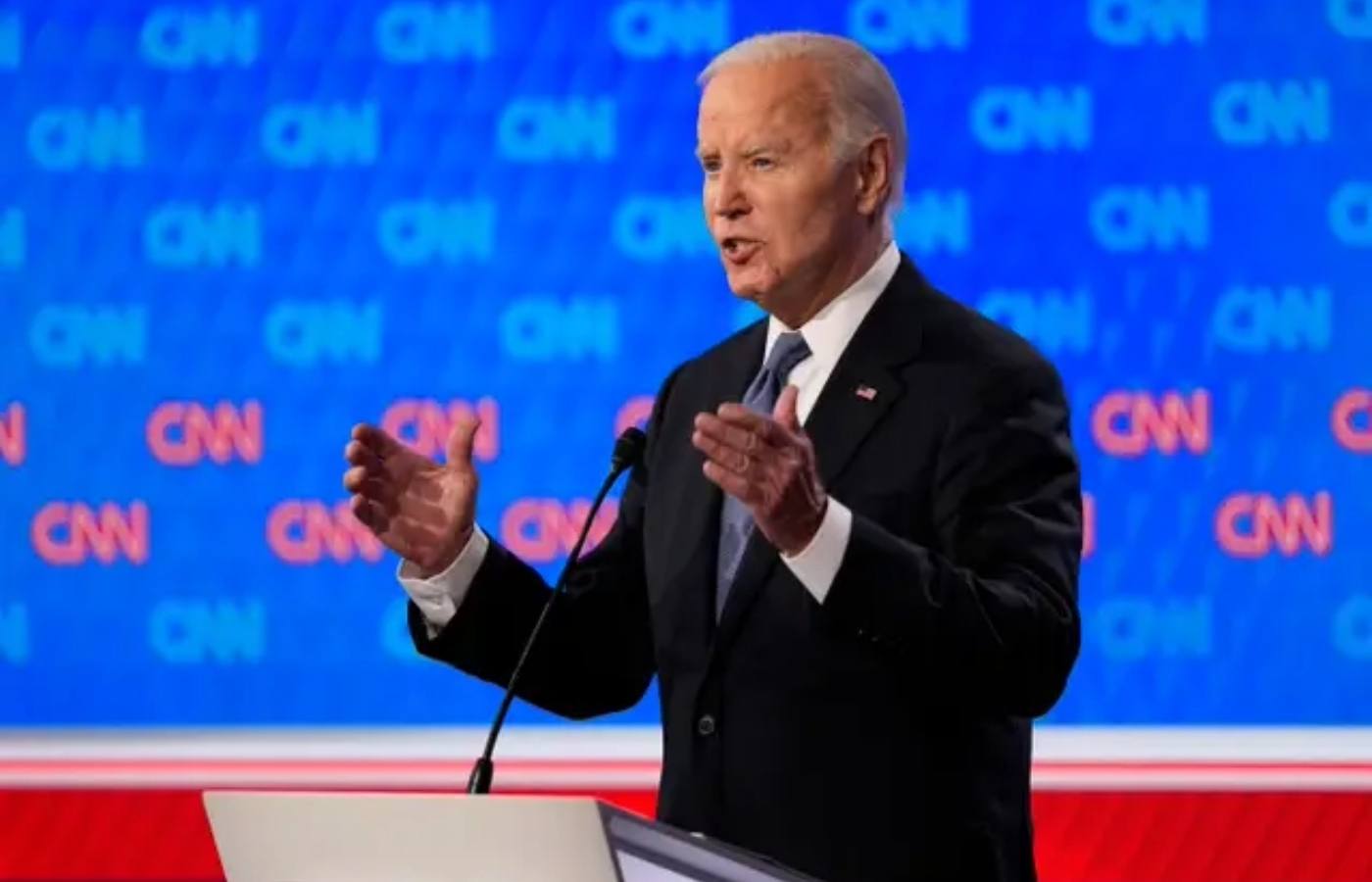 Biden had issues with his voice throughout the debate.