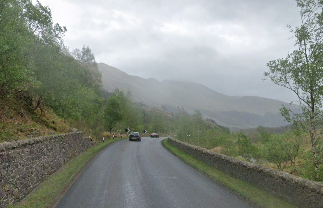 Motorcyclist airlifted to hospital in Glasgow following crash with van on A87 in Highlands