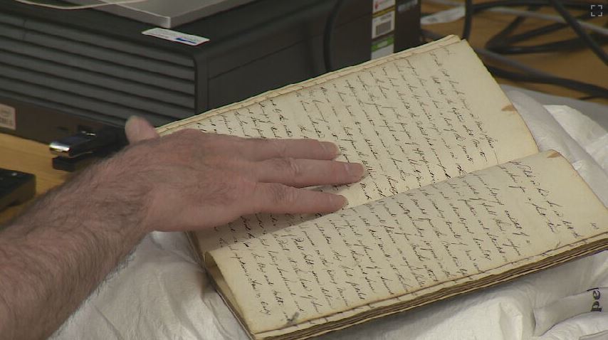 A whaling ship logbook from 1861, written by Alexander Smith on the S.S. Camperdown.