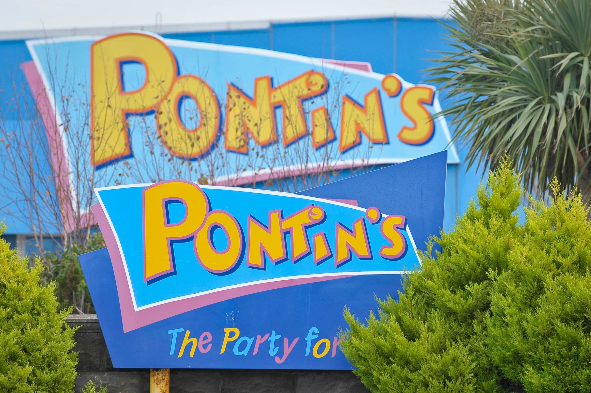 A general view of Pontin’s signage at Brean, Somerset. (Ben Birchall/PA) 