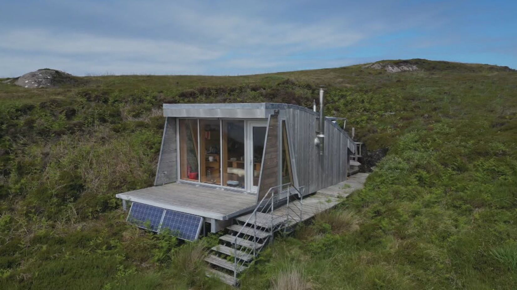 A specially built cabin on the island offers shelter for visitors stranded on the island