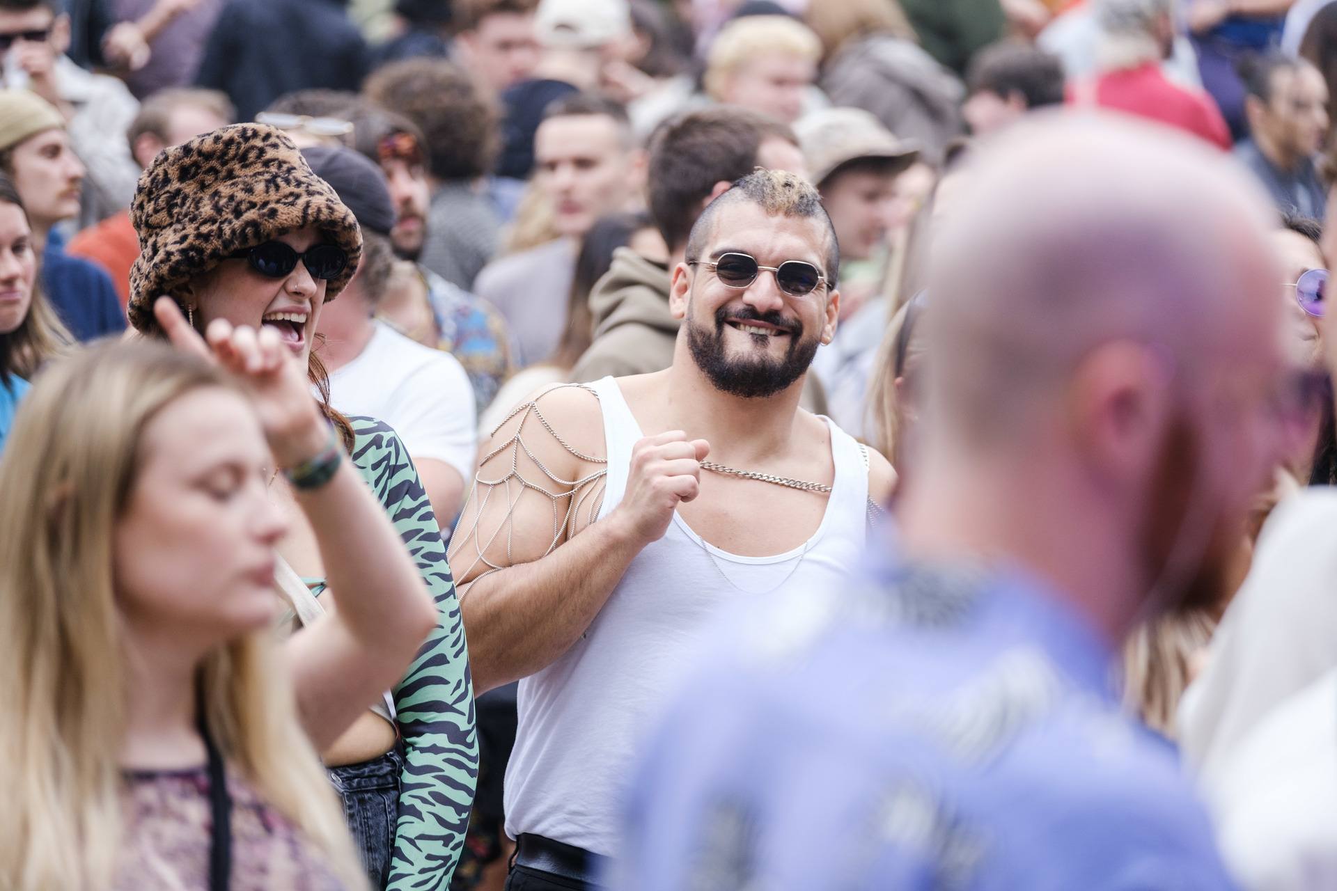 Revellers got on their glad-rags for the outdoor music mecca