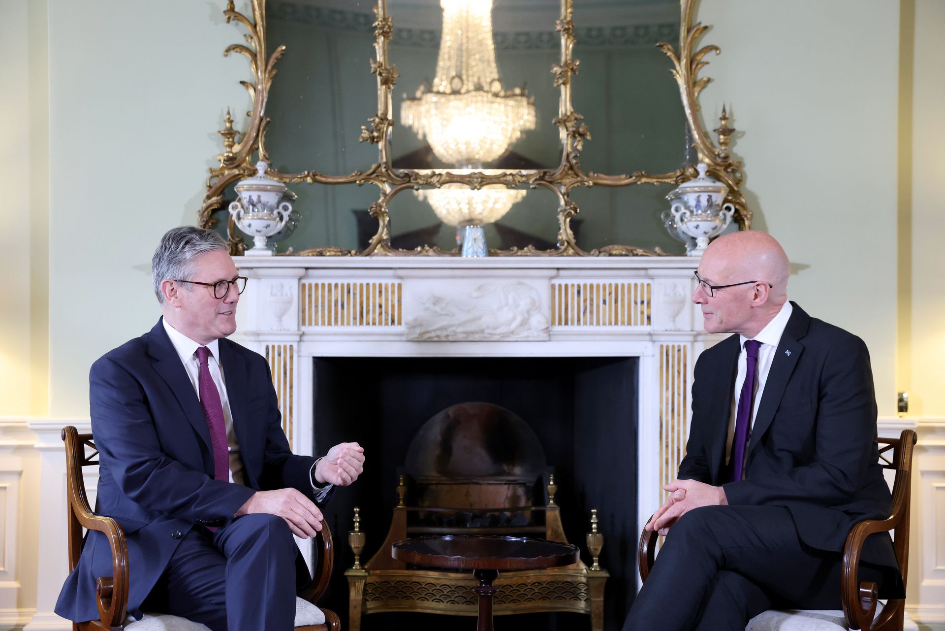 Keir Starmer met John Swinney on Sunday following his election victory.