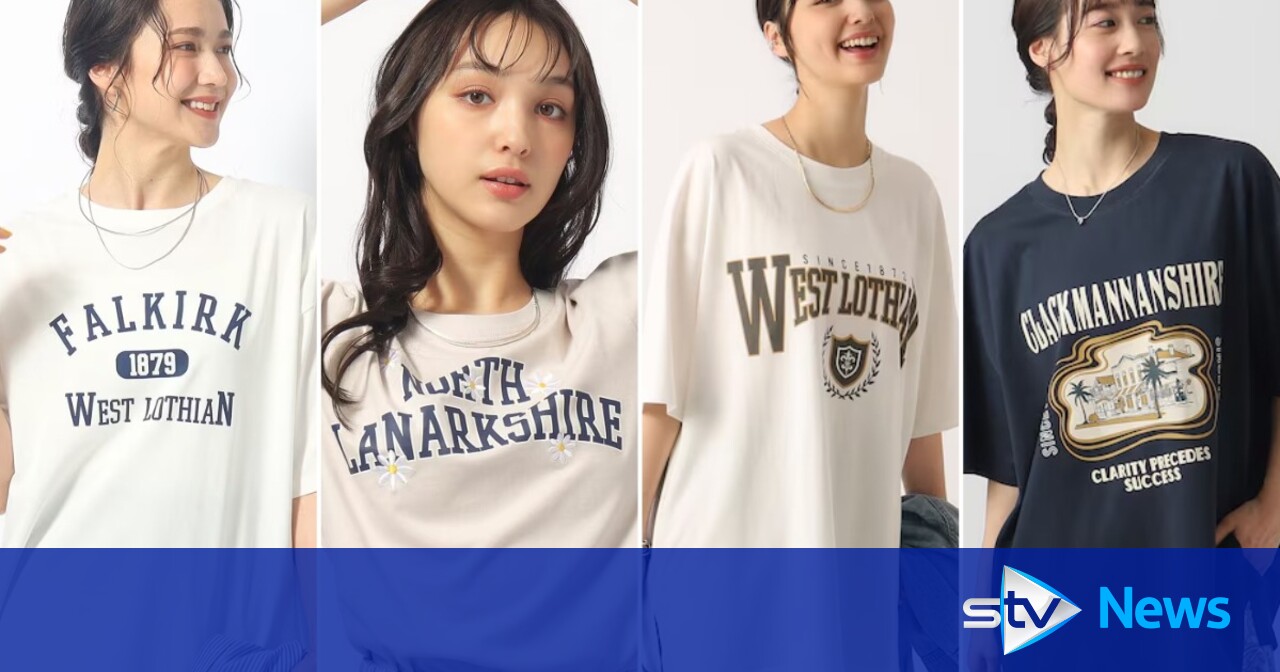 Japanese designer selling range of shirts with random Scottish place names